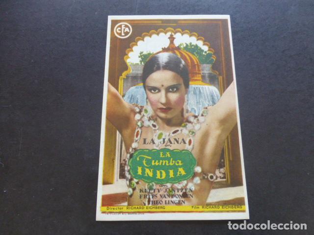 Cine: LA TUMBA INDIA PROGRAMA DE MANO SIN PUBLICIDAD - Foto 1