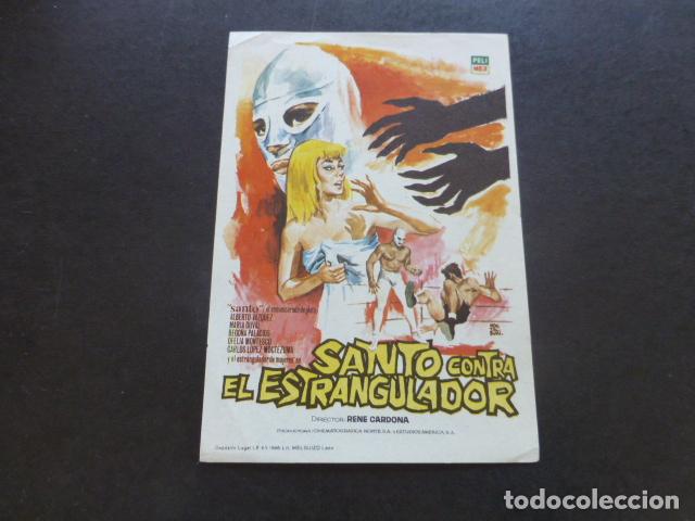Cine: SANTO CONTRA EL ESTRANGULADOR PROGRAMA DE MANO SIN PUBLICIDAD - Foto 1