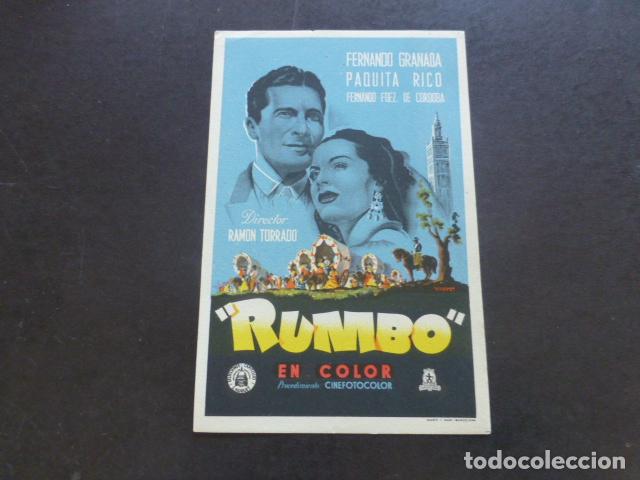 Cine: RUMBO PROGRAMA DE MANO SIN PUBLICIDAD - Foto 1