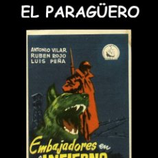 Cine: FOLLETO DE MANO ORIGINAL AÑO 1956 EMBAJADORES EN EL INFIERNO. Lote 359870760
