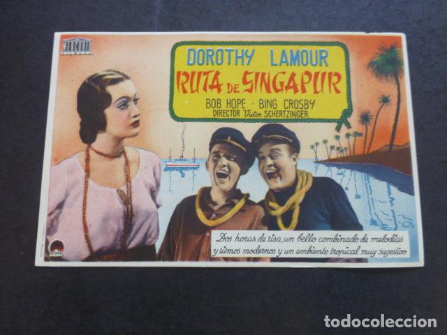 Cine: RUTA DE SINGAPUR PROGRAMA DE MANO SIN PUBLICIDAD - Foto 1