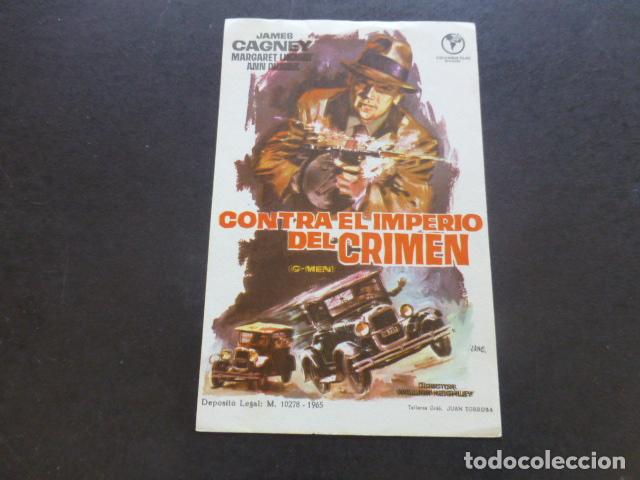 Cine: CONTRA EL IMPERIO DEL CRIMEN PROGRAMA DE MANO SIN PUBLICIDAD - Foto 1