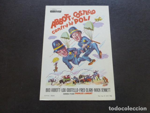 Cine: ABBOTT Y COSTELLO CONTRA LA POLI PROGRAMA DE MANO SIN PUBLICIDAD - Foto 1