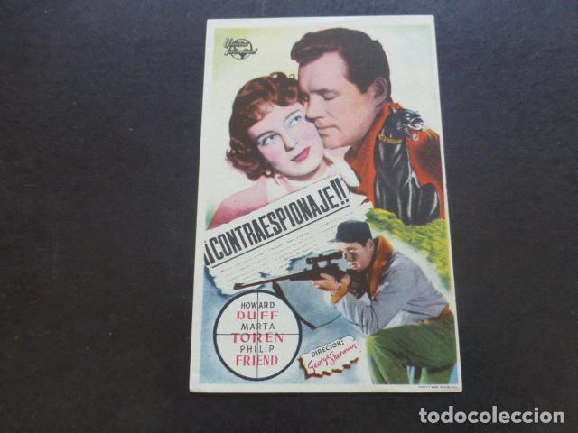 Cine: CONTRAESPIONAJE PROGRAMA DE MANO SIN PUBLICIDAD - Foto 1