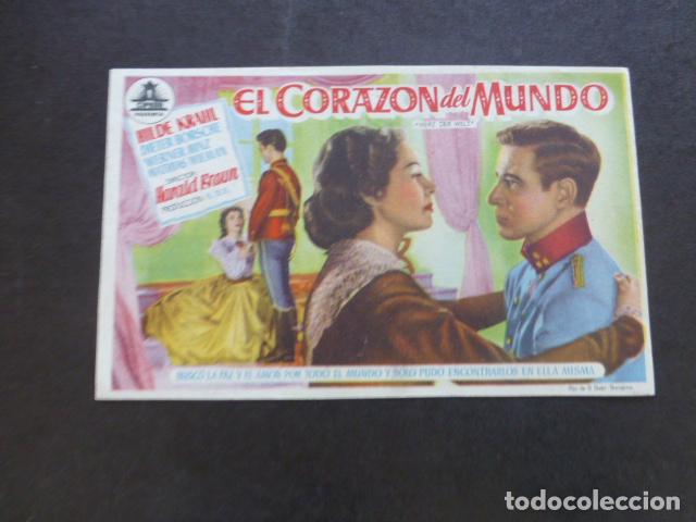Cine: EL CORAZON DEL MUNDO PROGRAMA DE MANO SIN PUBLICIDAD - Foto 1