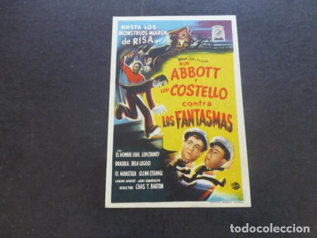 Cine: CONTRA LOS FANTASMAS PROGRAMA DE MANO SIN PUBLICIDAD - Foto 1