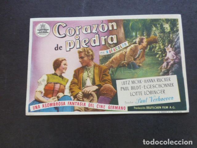 Cine: CORAZON DE PIEDRA PROGRAMA DE MANO SIN PUBLICIDAD - Foto 1