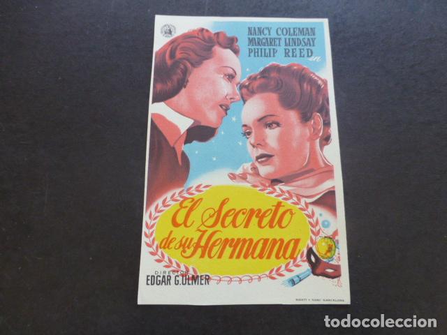 Cine: EL SECRETO DE SU HERMANA PROGRAMA DE MANO SIN PUBLICIDAD - Foto 1