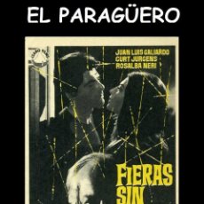 Cine: FOLLETO DE MANO ORIGINAL AÑO 1971 FIERAS SIN JAULA