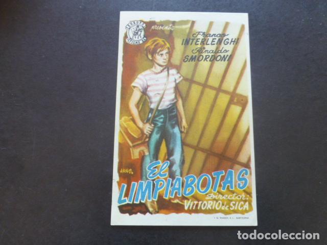 Cine: EL LIMPIABOTAS PROGRAMA DE MANO SIN PUBLICIDAD - Foto 1