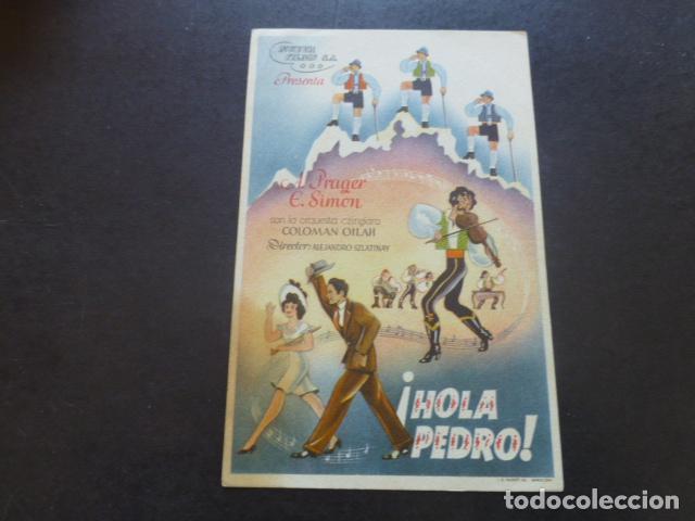 Cine: &iexcl;HOLA PEDRO! PROGRAMA DE MANO SIN PUBLICIDAD - Foto 1