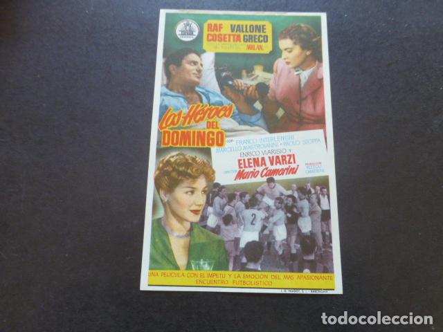 Cine: LOS HEROES DEL DOMINGO PROGRAMA DE MANO SIN PUBLICIDAD - Foto 1