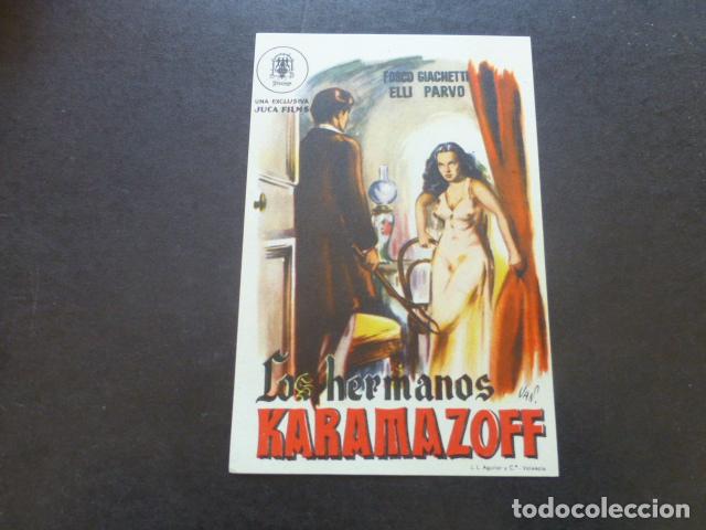 Cine: LOS HERMANOS KARAMAZOFF PROGRAMA DE MANO SIN PUBLICIDAD - Foto 1