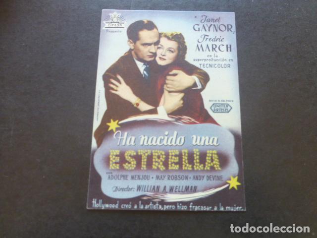 Cine: HA NACIDO UNA ESTRELLA PROGRAMA DE MANO SIN PUBLICIDAD - Foto 1