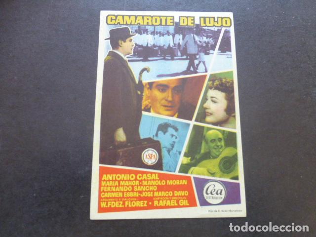 Cine: CAMAROTE DE LUJO PROGRAMA DE MANO SIN PUBLICIDAD - Foto 1