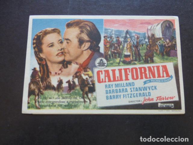 Cine: CALIFORNIA PROGRAMA DE MANO SIN PUBLICIDAD - Foto 1