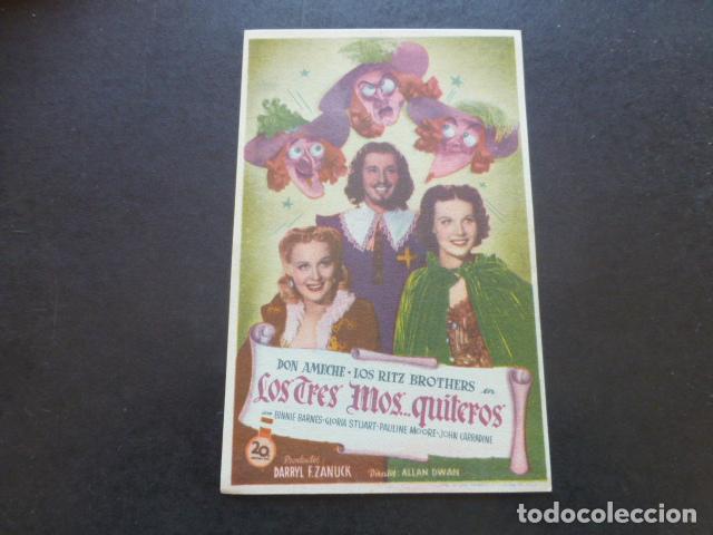 Cine: LOS TRES MOS...QUITEROS PROGRAMA DE MANO SIN PUBLICIDAD - Foto 1