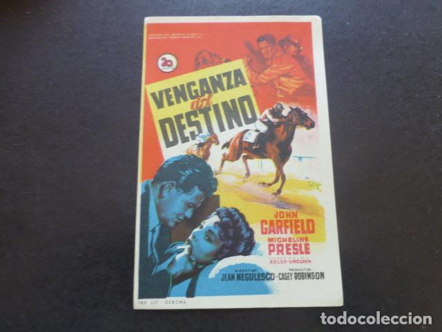 Cine: VENGANZA DEL DESTINO PROGRAMA DE MANO SIN PUBLICIDAD - Foto 1
