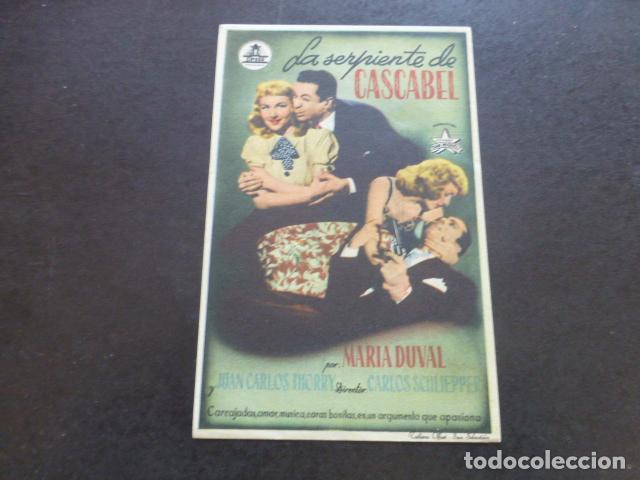Cine: LA SERPIENTE DE CASCABEL PROGRAMA DE MANO SIN PUBLICIDAD - Foto 1