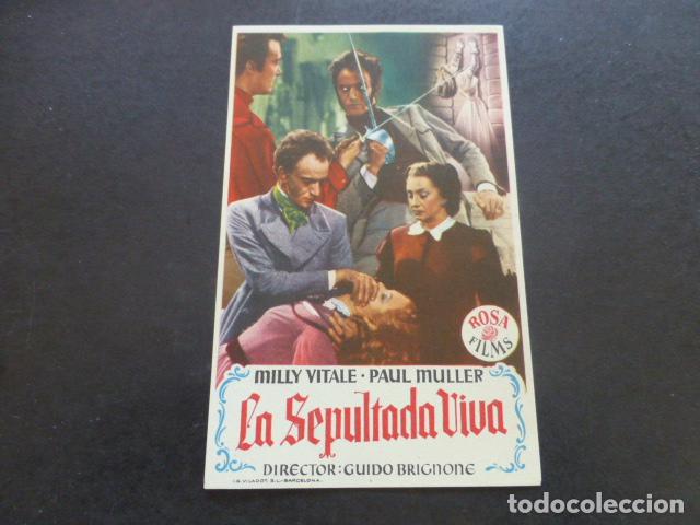 Cine: LA SEPULTADA VIVA PROGRAMA DE MANO SIN PUBLICIDAD - Foto 1