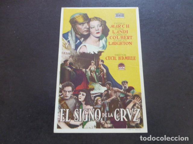 Cine: EL SIGNO DE LA CRUZ PROGRAMA DE MANO SIN PUBLICIDAD - Foto 1