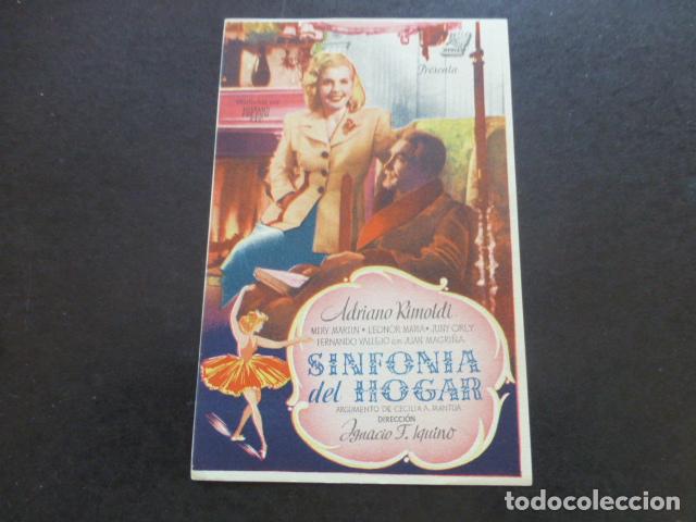 Cine: SINFONIA DEL HOGAR PROGRAMA DE MANO SIN PUBLICIDAD - Foto 1
