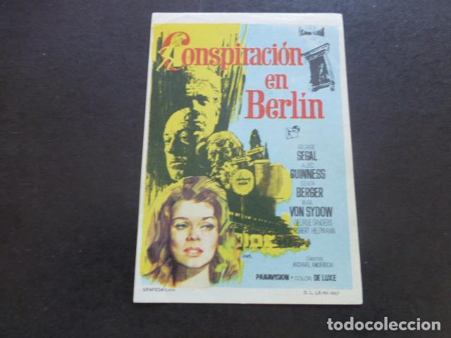 Cine: CONSPIRACION EN BERLIN PROGRAMA DE MANO SIN PUBLICIDAD - Foto 1