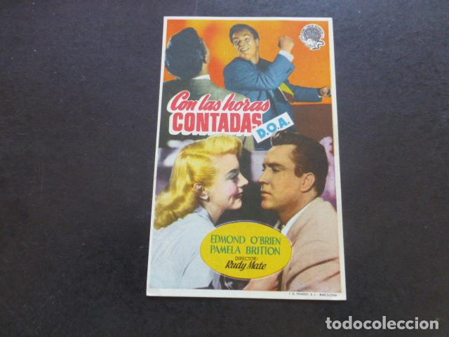 Cine: CON LAS HORAS CONTADAS PROGRAMA DE MANO SIN PUBLICIDAD - Foto 1