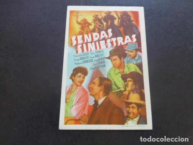 Cine: SENDAS SINIESTRAS PROGRAMA DE MANO SIN PUBLICIDAD - Foto 1