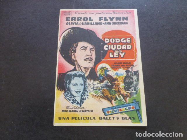 Cine: DODGE CIUDAD SIN LEY PROGRAMA DE MANO SIN PUBLICIDAD - Foto 1