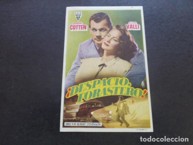 Cine: &iexcl;DESPACIO FORASTERO! PROGRAMA DE MANO SIN PUBLICIDAD - Foto 1