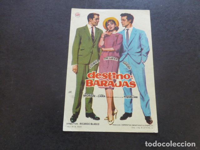 Cine: DESTINO: BARAJAS PROGRAMA DE MANO SIN PUBLICIDAD - Foto 1