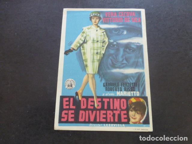 Cine: EL DESTINO SE DIVIERTE PROGRAMA DE MANO SIN PUBLICIDAD - Foto 1
