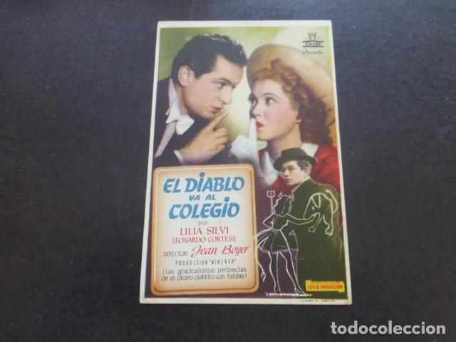 Cine: EL DIABLO VA AL COLEGIO PROGRAMA DE MANO SIN PUBLICIDAD - Foto 1