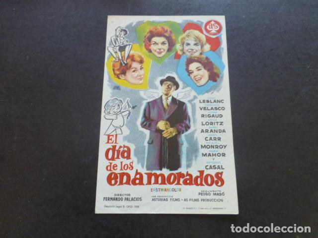 Cine: EL DIA DE LOS ENAMORADOS PROGRAMA DE MANO SIN PUBLICIDAD - Foto 1