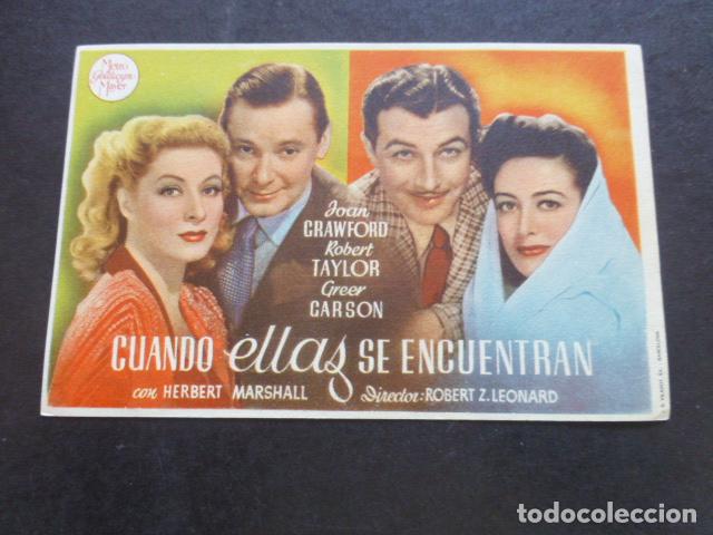 Cine: CUANDO ELLAS SE ENCUENTRAN PROGRAMA DE MANO SIN PUBLICIDAD - Foto 1