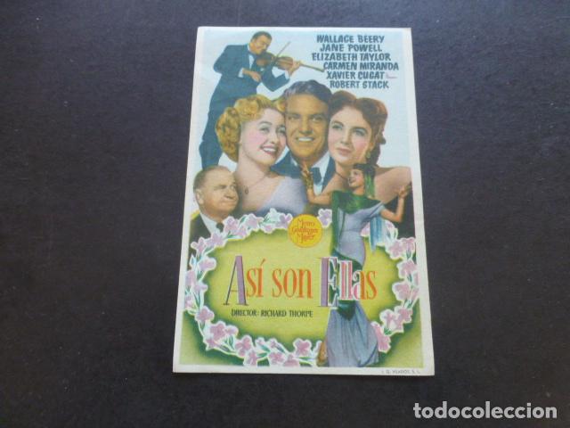 Cine: ASI SON ELLAS PROGRAMA DE MANO SIN PUBLICIDAD - Foto 1