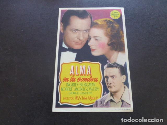 Cine: ALMA EN LA SOMBRA PROGRAMA DE MANO SIN PUBLICIDAD - Foto 1