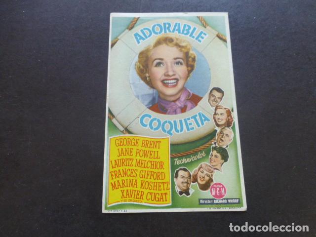 Cine: ADORABLE COQUETA PROGRAMA DE MANO SIN PUBLICIDAD - Foto 1