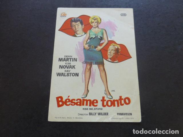 Cine: BESAME TONTO PROGRAMA DE MANO SIN PUBLICIDAD - Foto 1