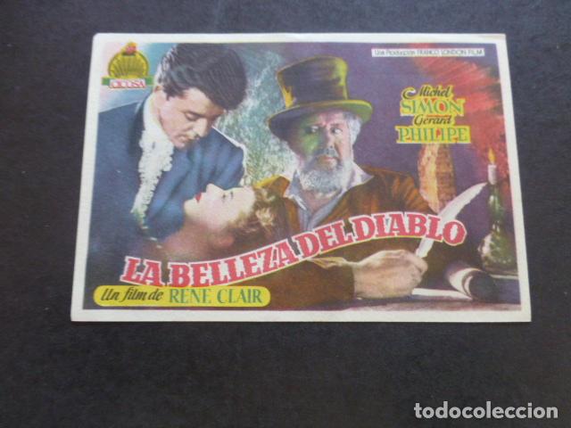 Cine: LA BELLEZA DEL DIABLO PROGRAMA DE MANO SIN PUBLICIDAD - Foto 1