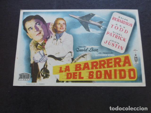 Cine: LA BARRERA DEL SONIDO PROGRAMA DE MANO SIN PUBLICIDAD - Foto 1