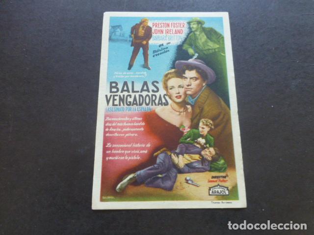 Cine: BALAS VENGADORAS PROGRAMA DE MANO SIN PUBLICIDAD - Foto 1