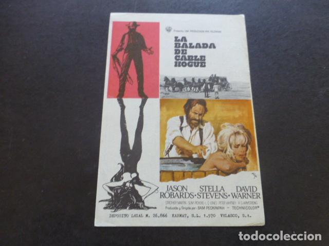 Cine: LA BALADA DE CABLE HOGUE PROGRAMA DE MANO SIN PUBLICIDAD - Foto 1