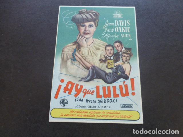 Cine: &iexcl;AY QUE LUL&Uacute;! PROGRAMA DE MANO SIN PUBLICIDAD - Foto 1