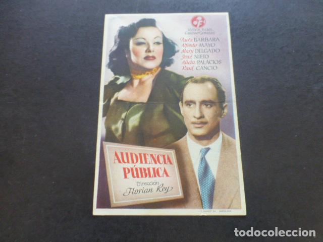 Cine: AUDIENCIA P&Uacute;BLICA PROGRAMA DE MANO SIN PUBLICIDAD - Foto 1