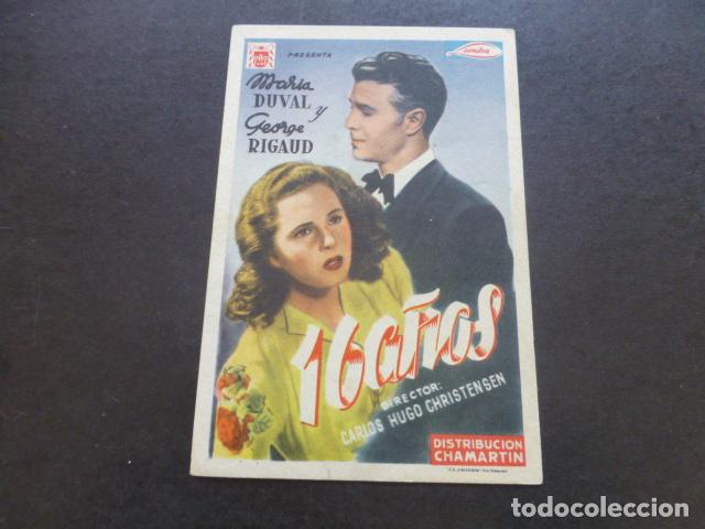 Cine: 16 A&Ntilde;OS PROGRAMA DE MANO SIN PUBLICIDAD - Foto 1