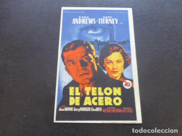 Cine: EL TELON DE ACERO PROGRAMA DE MANO SIN PUBLICIDAD - Foto 1