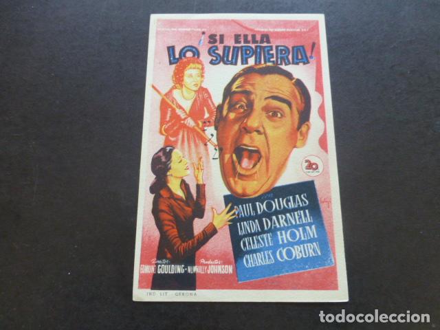Cine: SI ELLA LO SUPIERA PROGRAMA DE MANO SIN PUBLICIDAD - Foto 1