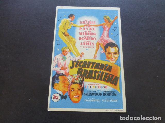 Cine: SECRETARIA BRASILE&Ntilde;A PROGRAMA DE MANO SIN PUBLICIDAD - Foto 1
